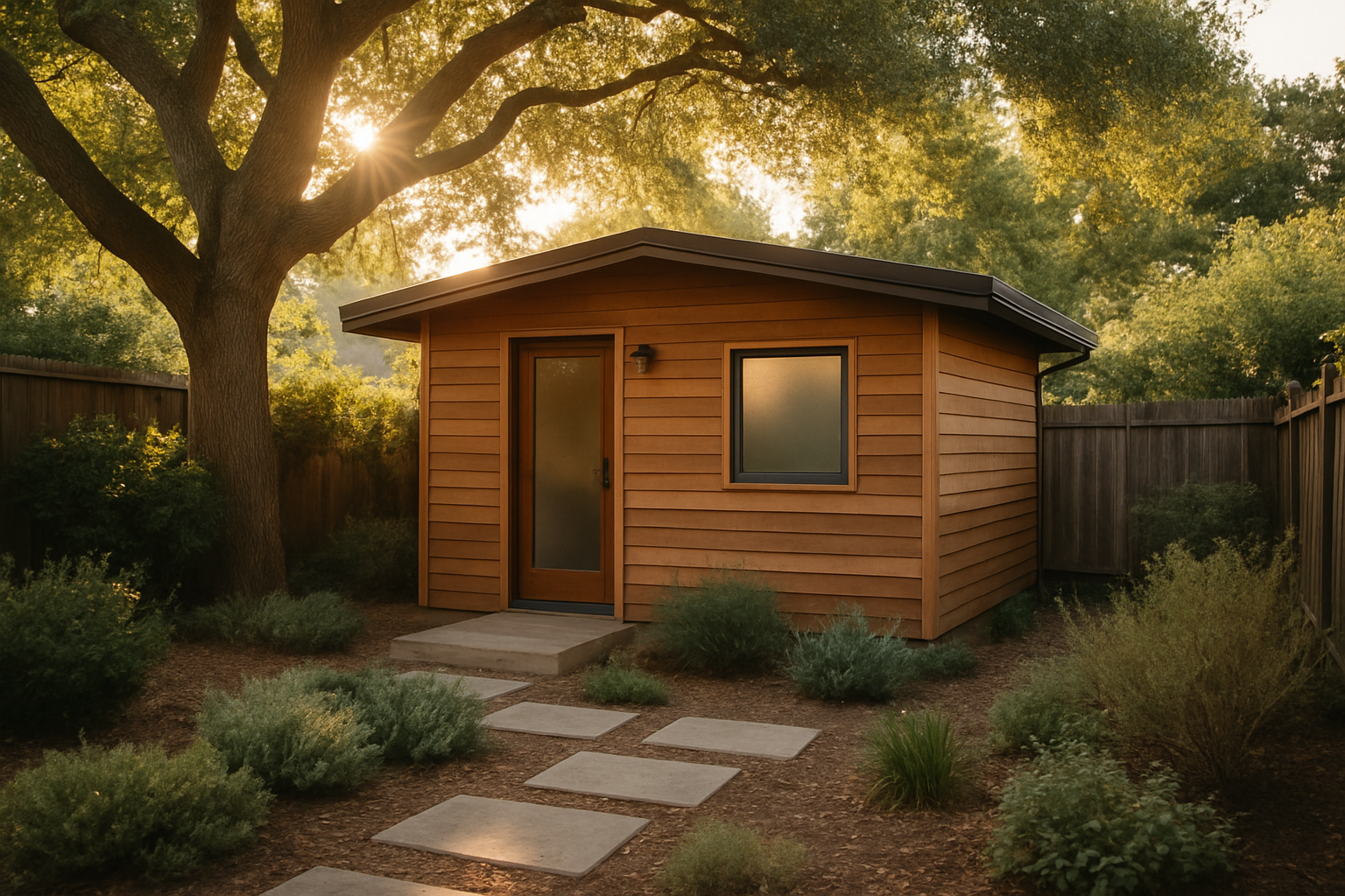 Establishes the core service - a newly completed detached backyard ADU on a Berkeley residential lot - matching the page