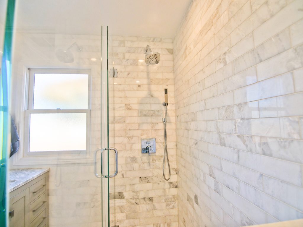 shower remodel over bathtub